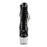 Silver glitter 18 cm Pleaser ADORE-1020LG Pole dancing ankle boots