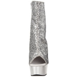 S�lv Glitter 15 cm Pleaser DELIGHT-1018G plat� ankel h�ye st�vler