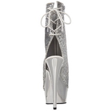 S�lv Glitter 15 cm Pleaser DELIGHT-1018G plat� ankel h�ye st�vler