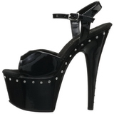 Svart 18 cm Pleaser ADORE-709LS h�ye h�ler damer sko