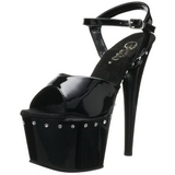 Svart 18 cm Pleaser ADORE-709LS h�ye h�ler damer sko