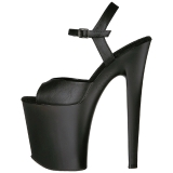 Svart Faux L�r 20 cm Pleaser XTREME-809 h�ye h�ler plat�