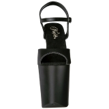 Svart Faux L�r 20 cm Pleaser XTREME-809 h�ye h�ler plat�