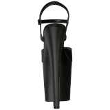 Svart Faux L�r 20 cm Pleaser XTREME-809 h�ye h�ler plat�