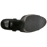 Svart Faux L�r 20 cm Pleaser XTREME-809 h�ye h�ler plat�
