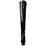 Svart Lakk 15 cm DELIGHT-3050 L�rh�ye st�vletter plat�