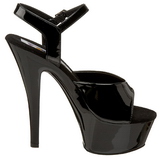Svart Lakk 15 cm FUNTASMA JULIET-209 plat� h�ye h�ler sko
