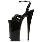 Svart Lakk 25,5 cm Pleaser BEYOND-012 plat� h�ye h�ler sko