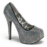 Titanium Rhinestone 14,5 cm Burlesque TEEZE-06R Platform Pumps Women Shoes