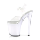 Transparent 20 cm DISCOLITE-808 LED light platform stripper high heel shoes