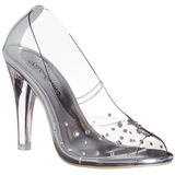 Transparent Crystal 10,5 cm CLEARLY-420 High Heeled Evening Pumps Shoes