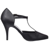 Vegan 10 cm VANITY-415 t-strap pumps high heels black