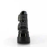 Vegan 11,5 cm BEAR-104 emo wedge ankelst�vletter - plat�st�vletter med spenne
