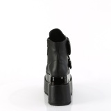 Vegan 11,5 cm BEAR-104 emo wedge ankelst�vletter - plat�st�vletter med spenne