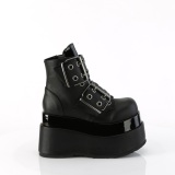 Vegan 11,5 cm BEAR-104 emo wedge ankelst�vletter - plat�st�vletter med spenne