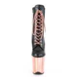Vegan 20 cm FLAMINGO-1020 gull krom plat� ankel h�ye st�vler