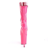Vegan 20 cm FLAMINGO-1051 Exotic platform peep toe boots pink