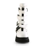 Vegan 6,5 cm RENEGADE-55 alternative ankle boots platform white