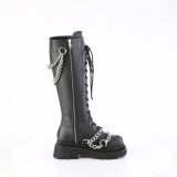 Vegan 6 cm REN-215 gotiske kneh�ye sn�rest�vler for kvinner med kjeder