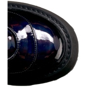 Vegan 9 cm DAMNED-318 buckle boots - alternative boots platform hologram