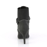 Vegan black 10 cm DREAM-1022 transvestite ankle booties