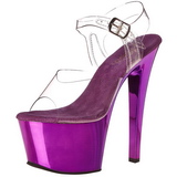 Violet Transparent 18 cm SKY-308 High Heels Platform