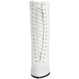 White 7 cm VICTORIAN-120 Lace Up Ankle Calf Women Boots