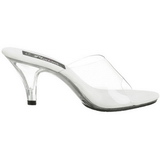 White Transparent 8 cm BELLE-301 High Women Mules Shoes for Men