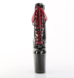 XTREME - 20 cm platform h�yh�lte boots lakk svarte