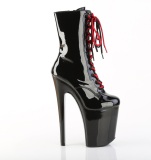 XTREME - 20 cm platform h�yh�lte boots lakk svarte