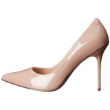 beige lakk 10 cm CLASSIQUE-20 spisse pumps med stiletth�ler