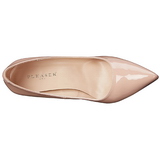 beige lakk 10 cm CLASSIQUE-20 spisse pumps med stiletth�ler