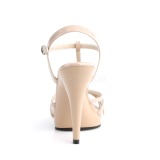 beige lakk 12 cm FLAIR-420 dame sandaletter lavere h�l