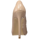 beige lakk 13 cm SEXY-42 klassiske pumps sko til dame