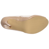 beige lakk 13 cm SEXY-42 klassiske pumps sko til dame