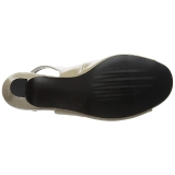 beige lakklær 7,5 cm JENNA-02 store størrelser sandaler dame