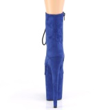 bl� faux suede 20 cm FLAMINGO-1020FS pole dance ankelst�vletter