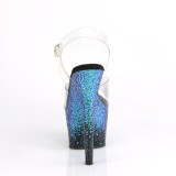 blå glitter 18 cm ADORE-708SS pole dancing sko