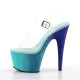 bl� glitter 18 cm Pleaser ADORE-708OMBRE pole dancing sko