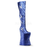 blå glitter 34 cm VIVACIOUS-3016 overknee støvler til drag queen