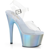blå hologram platå 18 cm ADORE-708LQ høye hæler sandaler