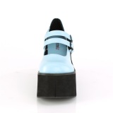 bl� vegan 11,5 cm DemoniaCult KERA-08 gothic mary jane pumps med plat�