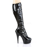 blank 15 cm DELIGHT-2049 h�ye plat�st�vler til dame med spenner