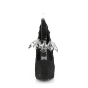 blondestoffer 13 cm DEMON-18 gothic pumps sko med skjult plat�