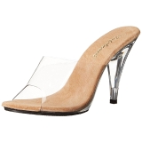 brun gjennomsiktig 11 cm CARESS-401 plateau h�yh�lte slipper sko