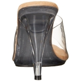 brun gjennomsiktig 11 cm CARESS-401 plateau h�yh�lte slipper sko