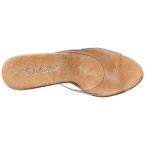 brun gjennomsiktig 11 cm CARESS-401 plateau h�yh�lte slipper sko