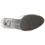 brun gjennomsiktig 11 cm CARESS-401 plateau h�yh�lte slipper sko