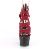 burgunder elastisk band 18 cm ADORE-748SP pleaser sko med h�ler til kvinner