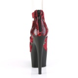 burgunder elastisk band 18 cm ADORE-748SP pleaser sko med h�ler til kvinner